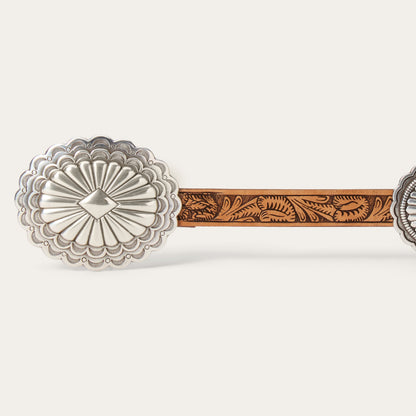 Stetson Southwestern Tooled Concho Belt