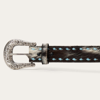 Stetson Hair-On-Hide Laced Belt