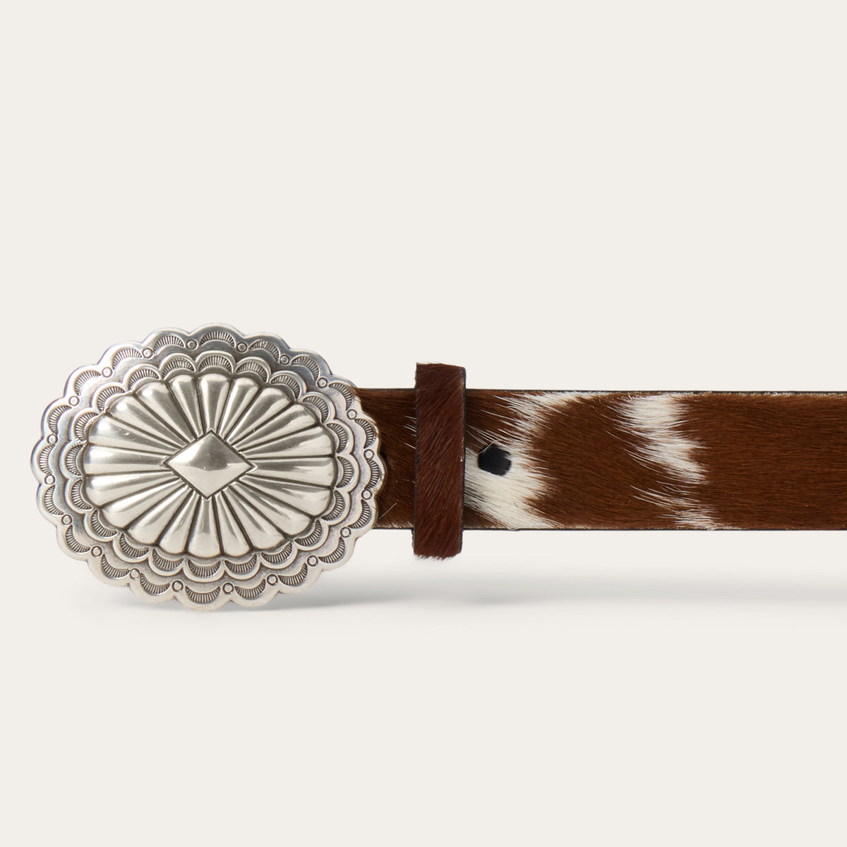 Stetson Hair-On-Hide Southwestern Buckle Belt